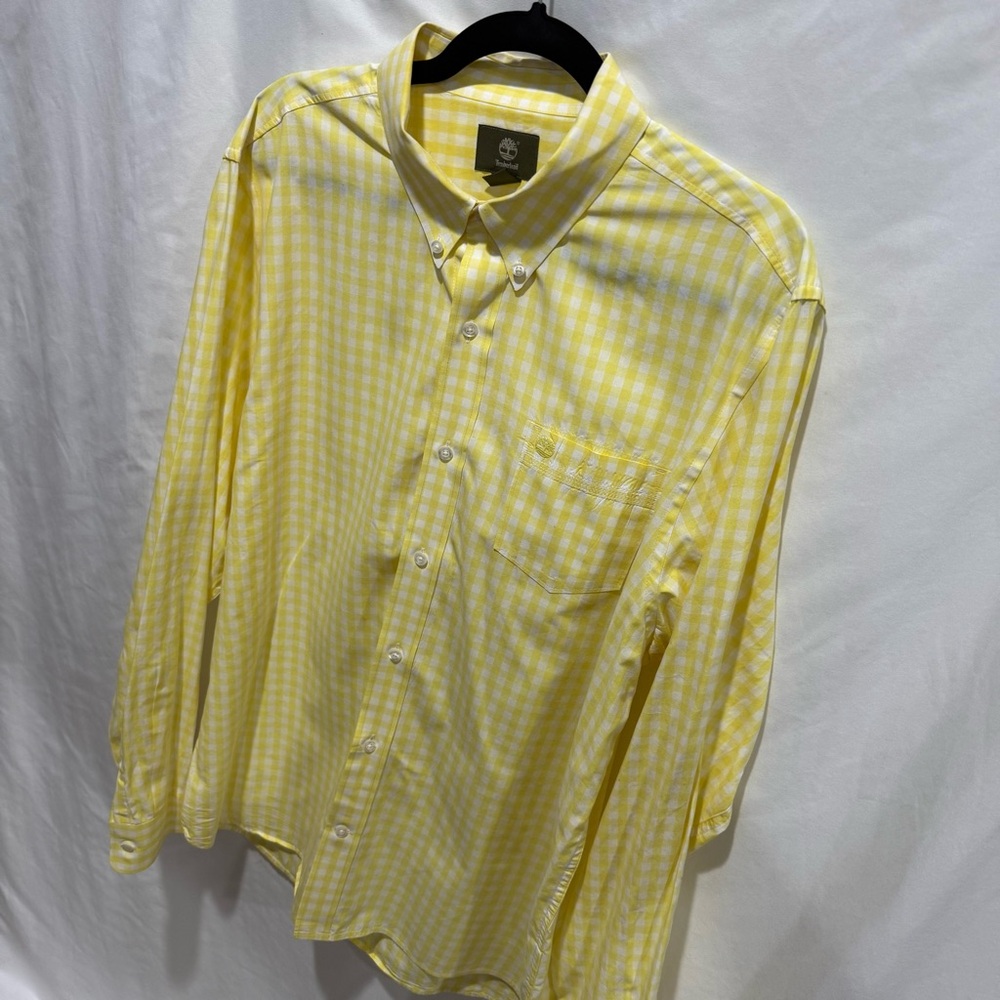 Timberland Gingham Button Down Shirt L Preppy Casual Smart Classic Ivy League - Picture 2 of 14